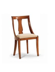 Sedia classica legno imbottita vari colori 49X48X89