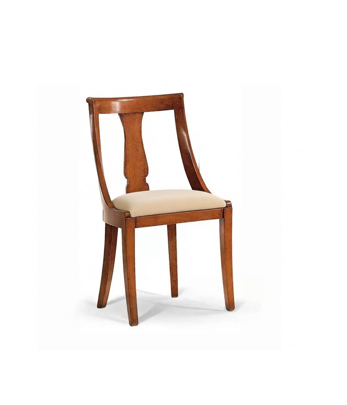 Sedia classica legno imbottita vari colori 49X48X89