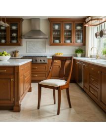 Sedia classica legno imbottita vari colori 49X48X89