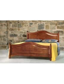 MOBILI 2G - Letto matrimoniale classico in legno tinta noce 175 H 112 P 212 vista frontale