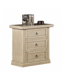 MOBILI 2G - Comodino arte povera 3 cassetti legno vari colori 64x35x62 (128) vista frontale