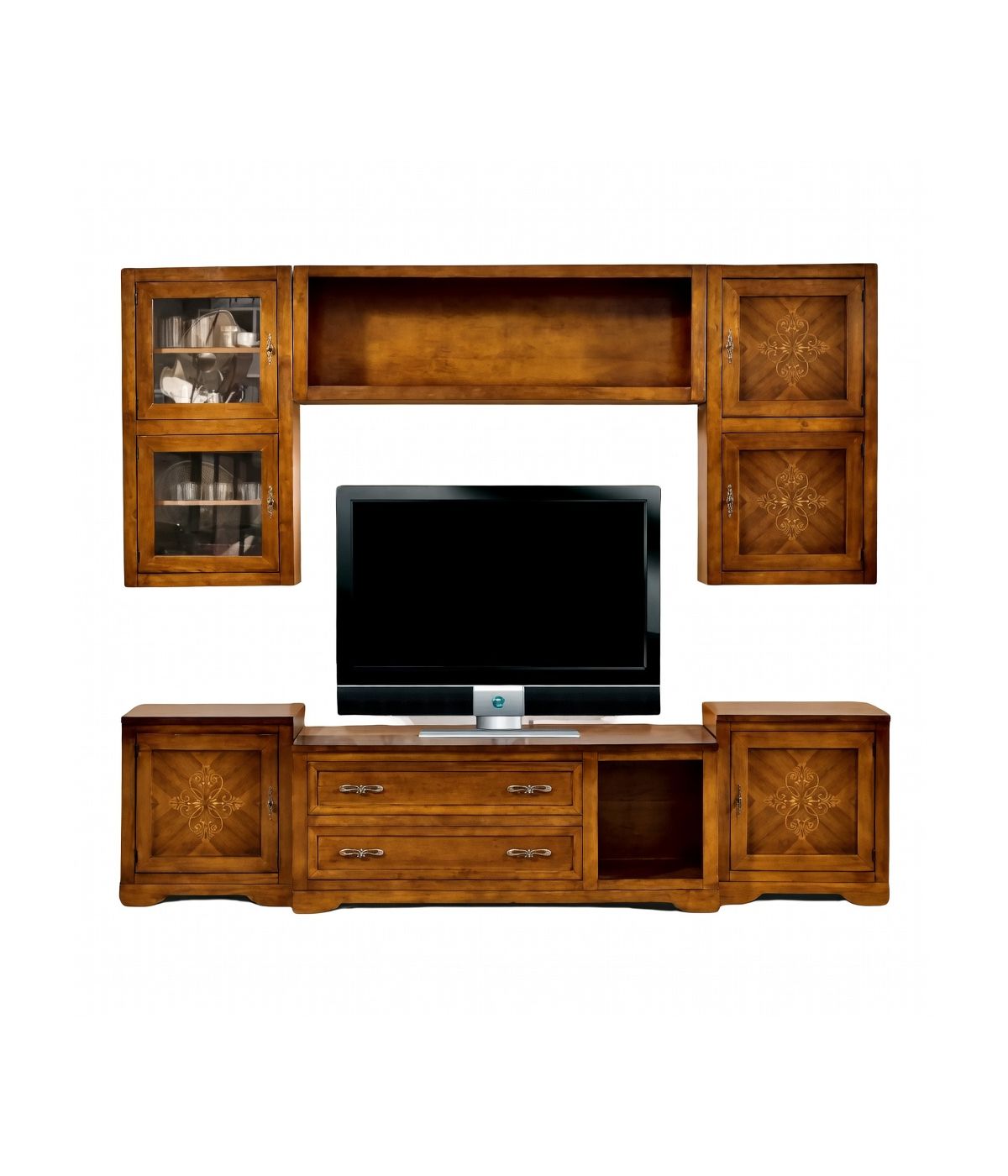 PARETE ATTREZZATA IN LEGNO FINITURA BASSANO 260X65