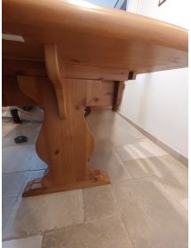 Tavolo Fratino Allungabile In pino Tinta miele Arte Povera 190x90 Sala e Taverna