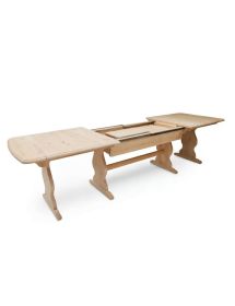 Tavolo Fratino Allungabile In pino Naturale Arte Povera 190x90 Sala e Taverna
