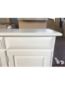 Madia credenza shabby 4 porte legno bianco 205x42x85
