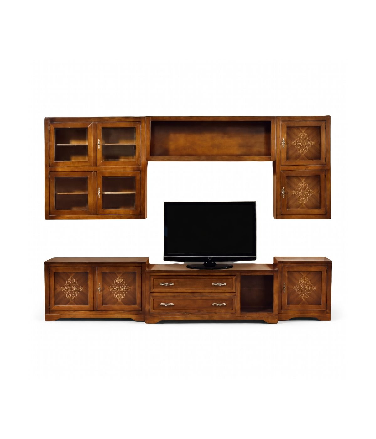 PARETE ATTREZZATA IN LEGNO FINITURA BASSANO 310X65