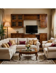 PARETE ATTREZZATA IN LEGNO FINITURA BASSANO 310X65