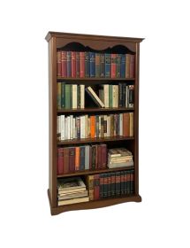 LIBRERIA CLASSICA 5 RIPIANI IN LEGNO TINTA NOCE 120x40x210H (514)