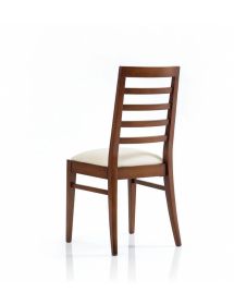 Sedia classica legno imbottita vari colori 45X45X95