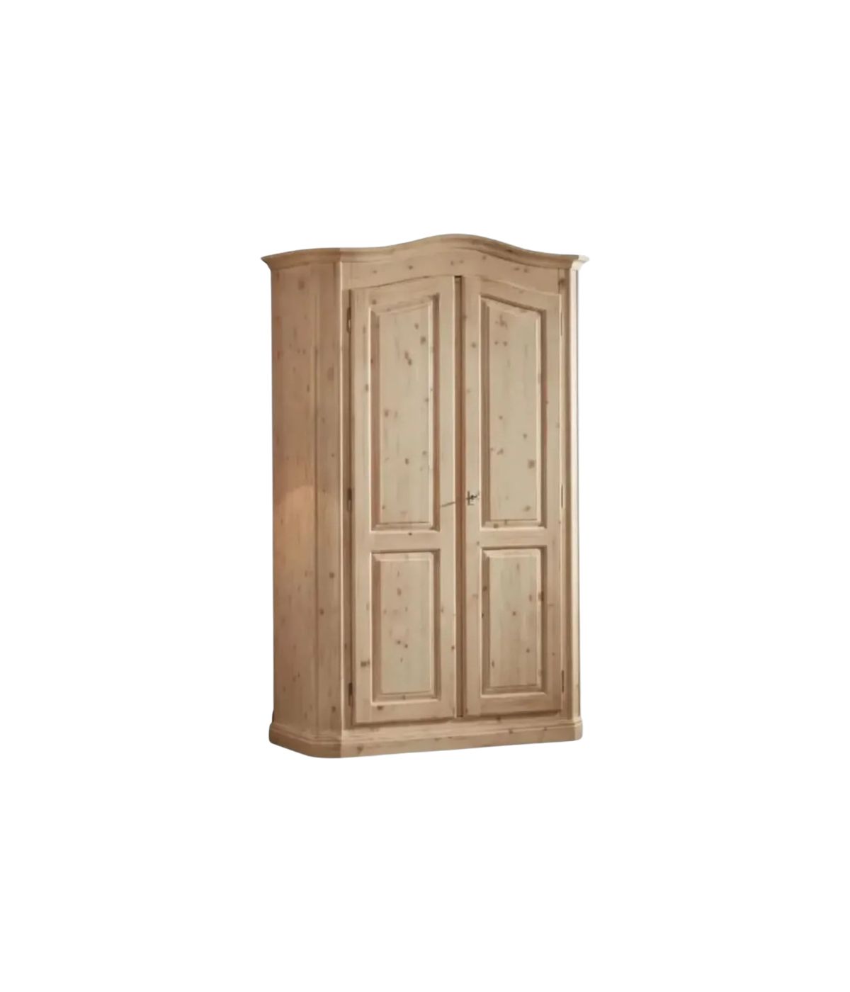ARMADIO CORTINA CAPPELLO SAGOMATO 2 ANTE LEGNO ABETE 131X63X214