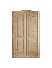 ARMADIO CORTINA CAPPELLO SAGOMATO 2 ANTE LEGNO ABETE 131X63X214