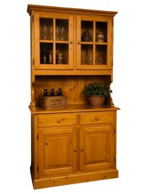CRISTALLIERA 2 PORTE IN PINO MASSELLO COUNTRY L.102 P.43 H.195
