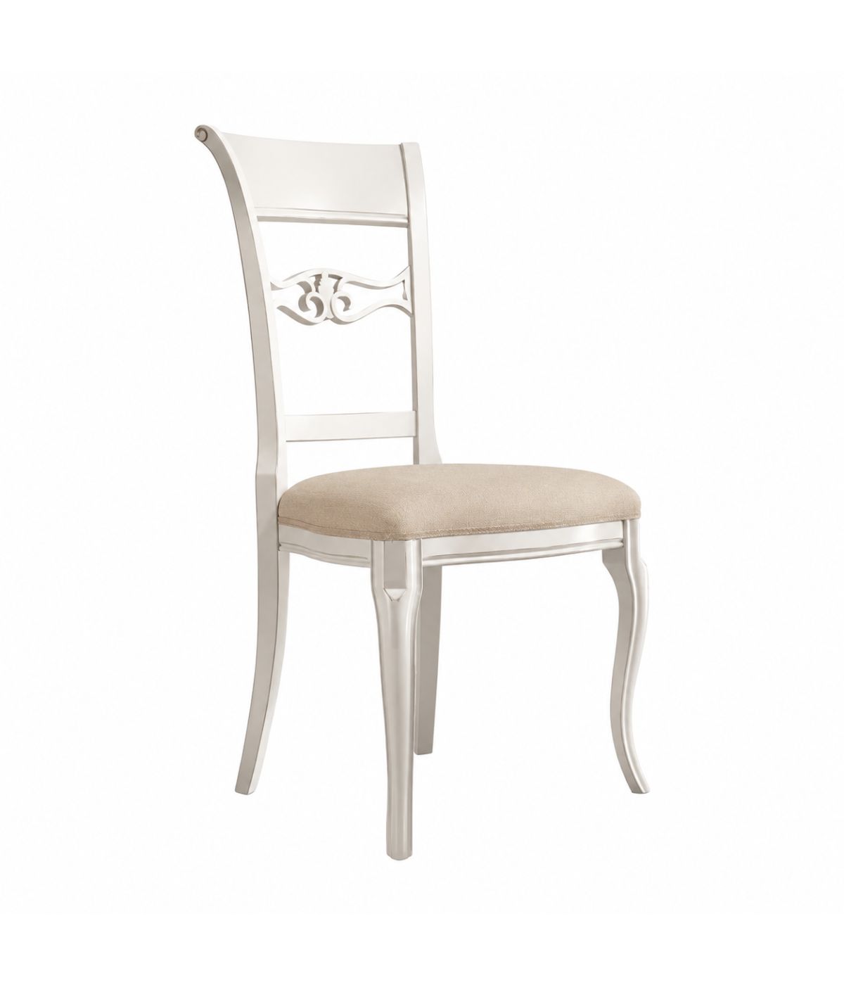 Sedia classica imbottita tessuto shabby vari colori 52x60x105