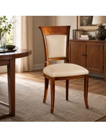 Sedia classica legno imbottita ecopelle 48x60x97