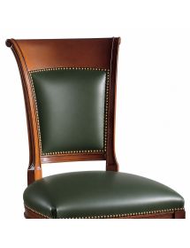 Sedia classica legno imbottita ecopelle 48x60x97