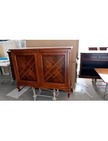 CREDENZA 2 PORTE CLASSICA INTARSIO LEGNO VARI COLORI 146X49x113
