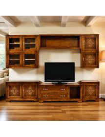 PARETE ATTREZZATA IN LEGNO FINITURA BASSANO 310X65