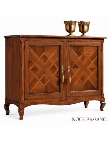 CREDENZA 2 PORTE CLASSICA INTARSIO LEGNO VARI COLORI 146X49x113