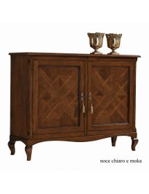 CREDENZA 2 PORTE CLASSICA INTARSIO LEGNO VARI COLORI 146X49x113