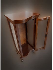 Vetrina 1 anta classica Legno massello tinta noce 51X44X108