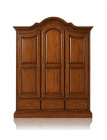 ARMADIO 3 PORTE CLASSICO IN LEGNO TINTA NOCE 185X62X220 (247)