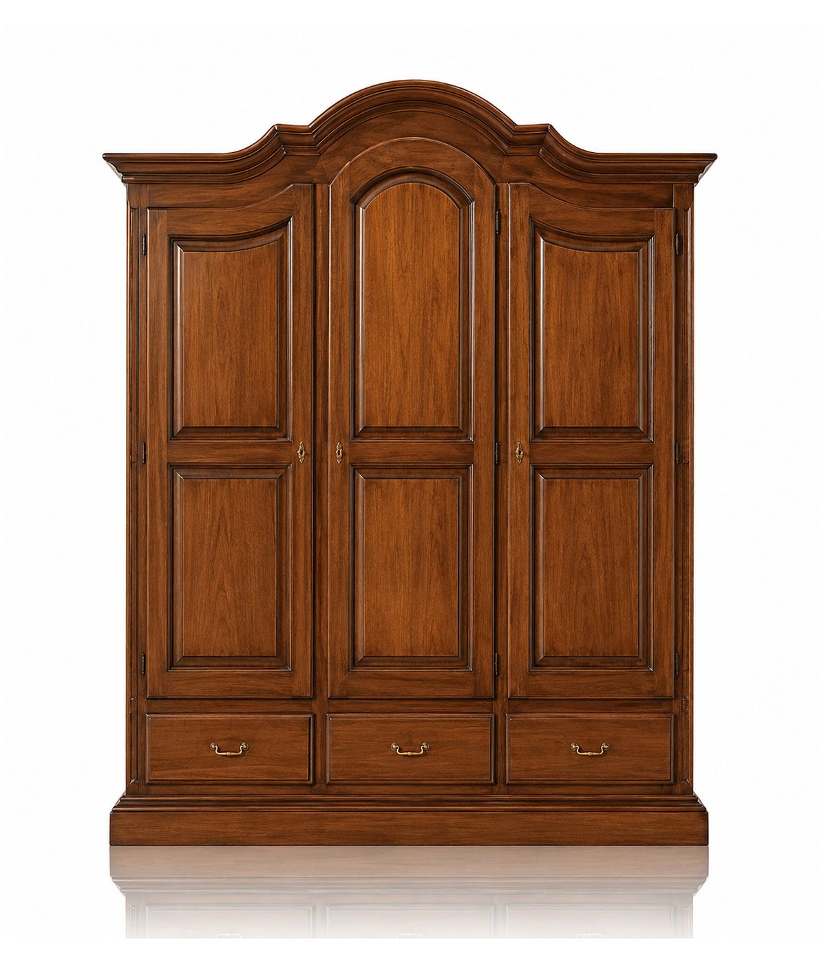 ARMADIO 3 PORTE CLASSICO IN LEGNO TINTA NOCE 185X62X220 (247)