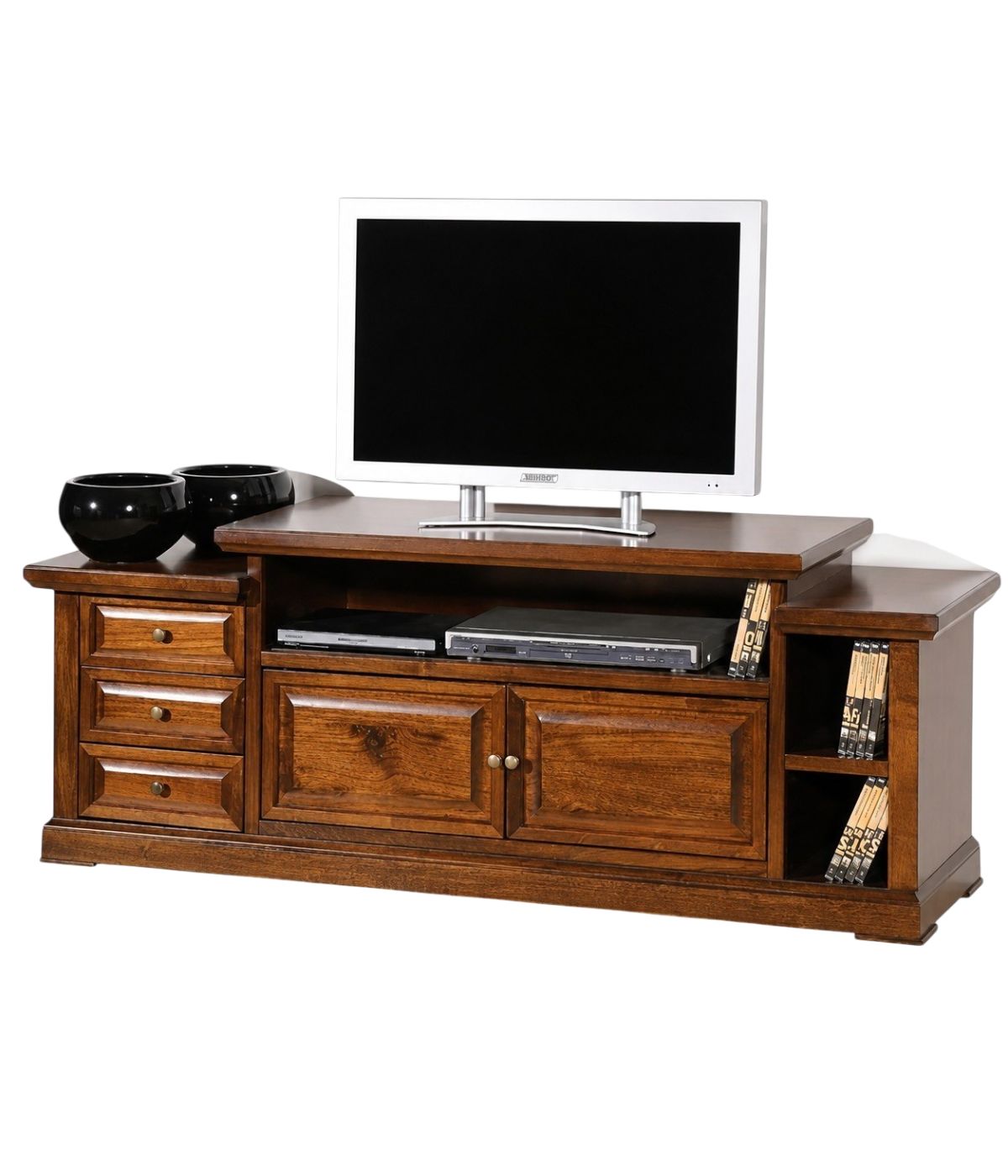 PORTA TV IN LEGNO 2 PORTE ARTE POVERA L.155 P.45H.62 (678F)