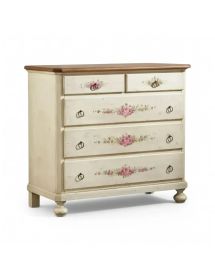 Camera completa classica legno shabby bianco anticato filo arancione