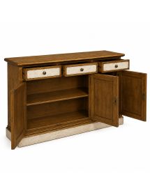 Madia credenza legno 3 porte shabby dipinto bassano 156x42x85