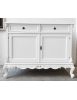 Credenza 2 porte 2 cassetti classica barocco Legno bianco 118x55x92