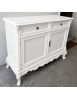 Credenza 2 porte 2 cassetti classica barocco Legno bianco 118x55x92