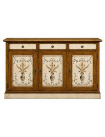 Madia credenza legno 3 porte shabby dipinto bassano 156x42x85