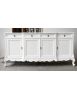 Credenza 4 porte 4 cassetti classica barocco Legno bianco 227x60x106