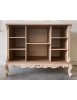 Credenza bacheca a giorno classica barocco Legno bianco 130x48x100