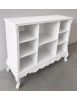 Credenza bacheca a giorno classica barocco Legno bianco 130x48x100