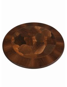 Tavolo tavolino rotondo classico legno tinta noce 80x80x78