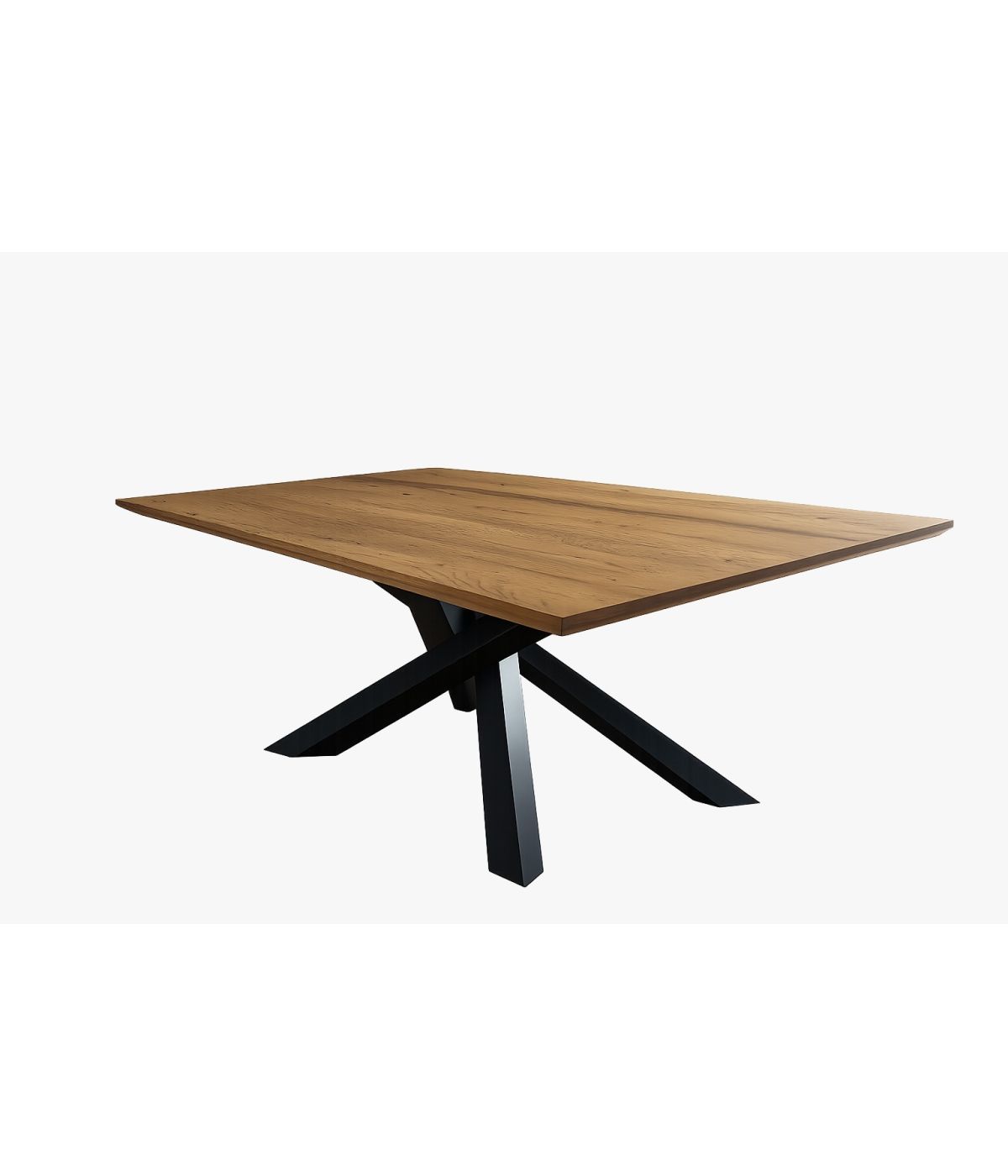 TAVOLO BIG TABLE FISSO IN ROVERE MASSELLO NODATO SPESSORE 4 CM. MISURA L.250 P.100 H.75 (1621)