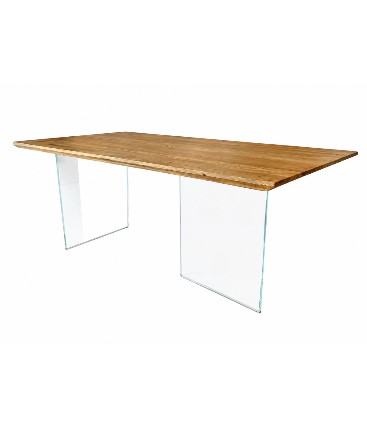 TAVOLO FISSO IN ROVERE MASSELLO NODATO SPESSORE 4 CM. MISURA L.250 ...