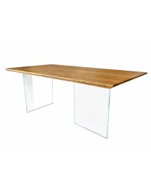 TAVOLO FISSO IN ROVERE MASSELLO NODATO SPESSORE 4 CM. MISURA L.180 P.90 H.75 (1666)