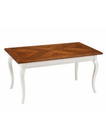 Tavolo rettangolare allungabile legno shabby bicolore 160X90x78