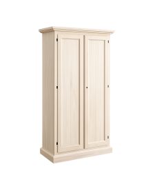 ARMADIO CLASSICO IN LEGNO 2 PORTE GREZZO L.86 P.45 H.161