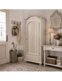 Armadio classico 1 porta 1 cassetto legno grezzo 96X56X196 (1703)