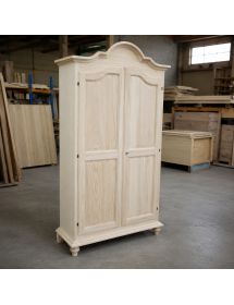 Armadio classico 2 porte legno grezzo 112X46X204 (475)