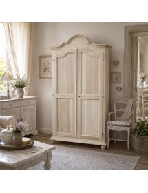 Armadio classico 2 porte legno grezzo 112X46X204 (475)