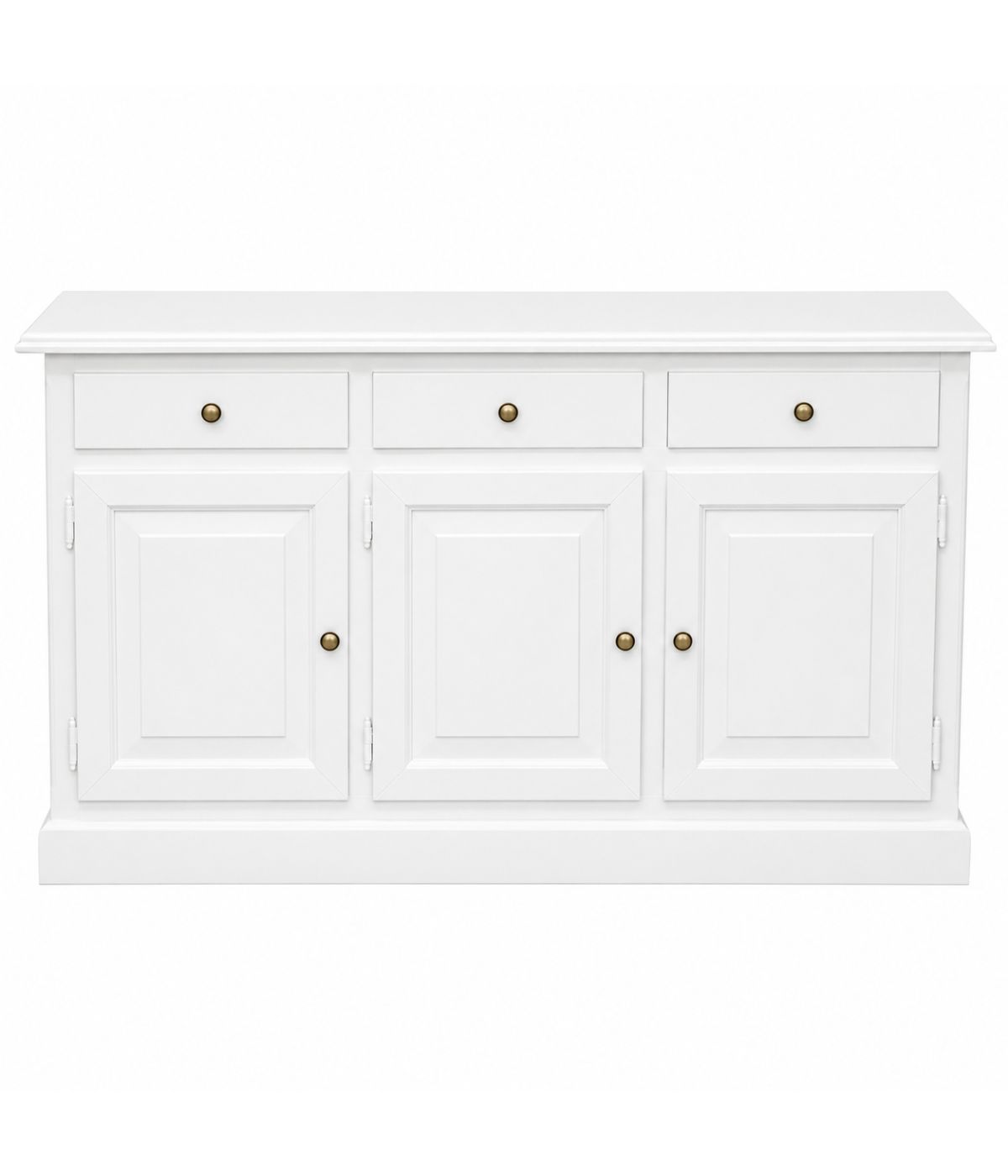 Madia credenza 3 porte massello pino rustico bianco 147X45X85