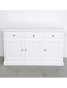 Madia credenza 3 porte massello pino rustico bianco 147X45X85