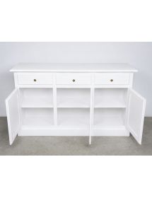 Madia credenza 3 porte massello pino rustico bianco 147X45X85