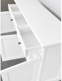 Madia credenza 3 porte massello pino rustico bianco 147X45X85