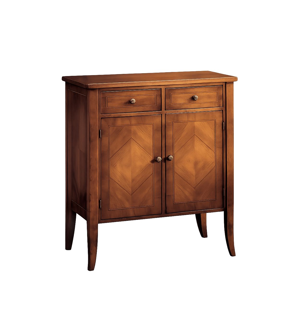 Credenza classica 2 porte 2 cassetti intarsio legno bassano 71X41x83