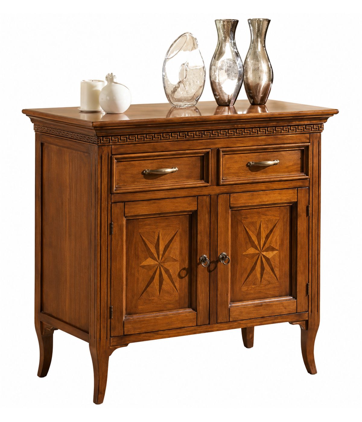 MADIA CREDENZA CLASSICA IN LEGNO 2 PORTE 2 CASSETTI 88x47x91